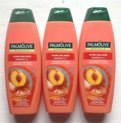 Palmolive Naturals Hydra Balance Shampoo 2 in 1, 3 x 350 ml