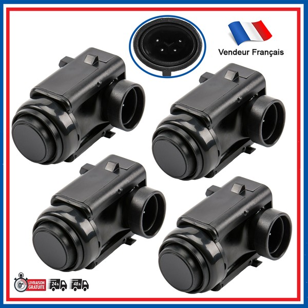 Partsline 4X Parksensor Mercedes-Benz Sprinter Vaneo Viano A0045428718 Schwarz-image