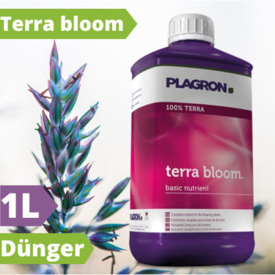 Dünger Plagron Terra Bloom 1L Für Blüte Blütephase Growbox Bio Inhaltsstoffe