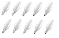 10X Osram Led Classic Kerze Warmweiß 4W = 40W E14 Matt Eek:G (Spektrum A-G)