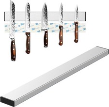 Porta Coltelli Cucina Magnetico Acciaio Inox Installazione senza Forare 30cm