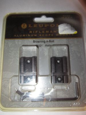 Leupold 56521 Rifleman Browning A-Bolt Aluminum Scope Mounts Long/Short Action
