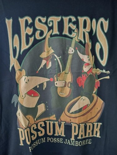 A Goofy Movie Lester's Possum Park Vintage Poster T-Shirt Unisex Size MEDIUM