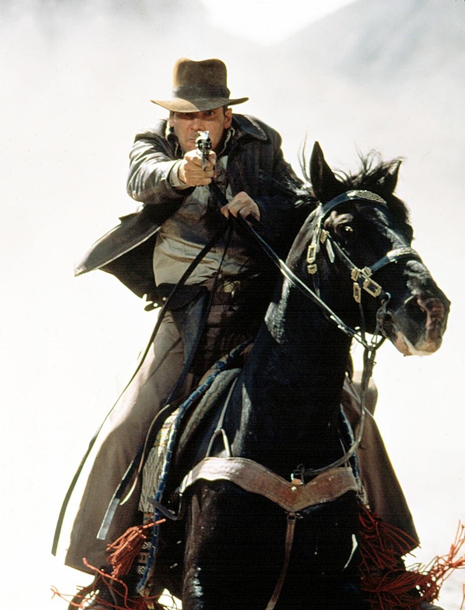 Indiana Jones the Last Crusade 1989 Harrison Ford shooting