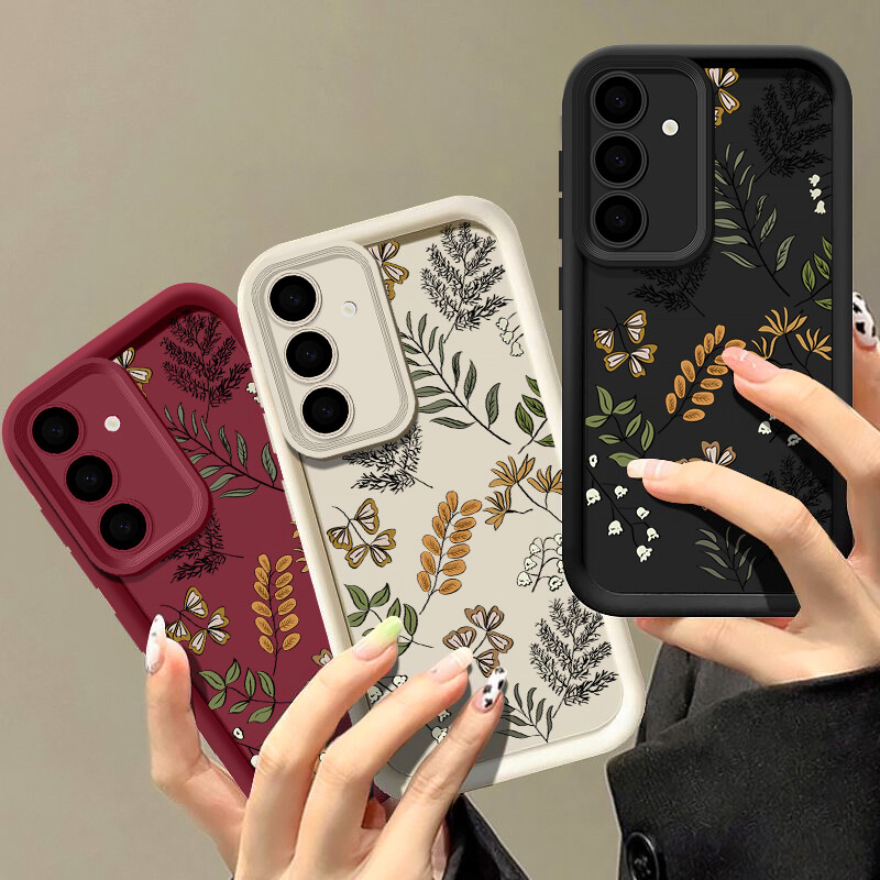 Samsung Galaxy A15 A35 A54 S24 FE Flower Silicone Phone Case  