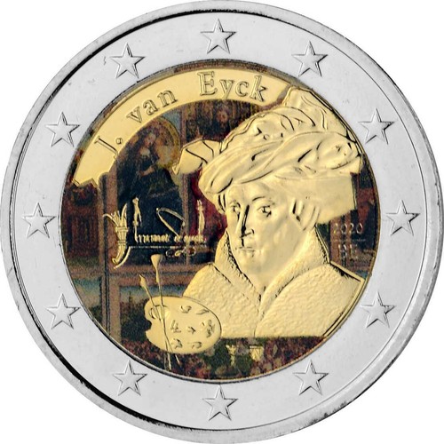 2 Euro 2020 - coloriert verschiedene Länder Zypern, Spanien, Italien, farbig - Bild 6 von 45
