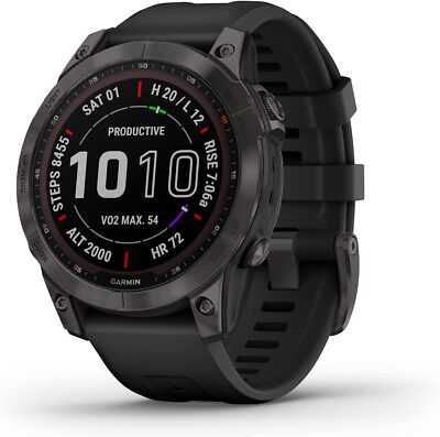 Garmin Fenix Sapphire Solar GPS Watch Carbon Gray/Black