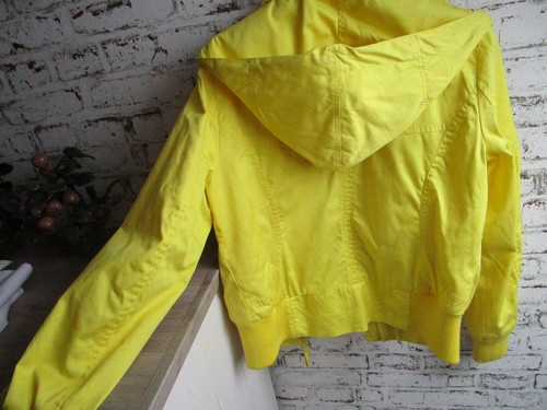 jeansjacke damen 44/46Herren 48/50 unisex gelb abnehm.Kapuze Baumwolle Denim - Bild 5 von 5