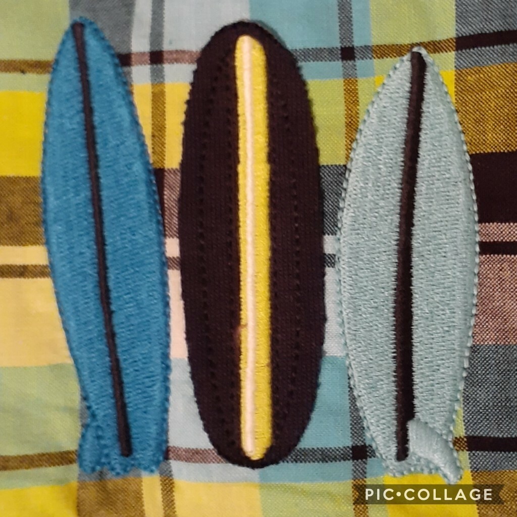 Cater's Playwear Size 9M Infant Boys Plaid Sleeveless Romper Surfboards