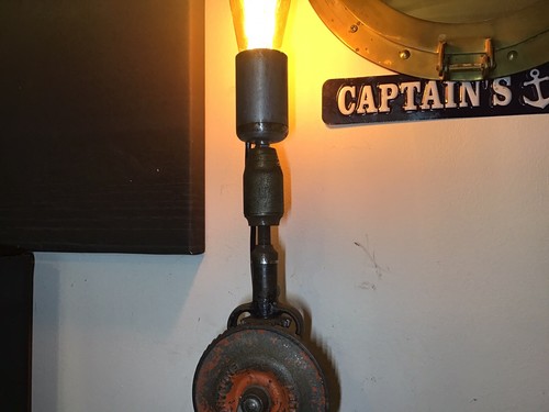 Vintage Industrial Up cycled Stanley Made in England Drill Lamp - Picture 5 of 19