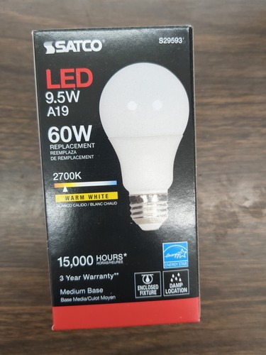 Satco S29593 120V A19 Medium Base Non-Dimmable LED Light Bulb 10W (Pack of 6) - Picture 3 of 7