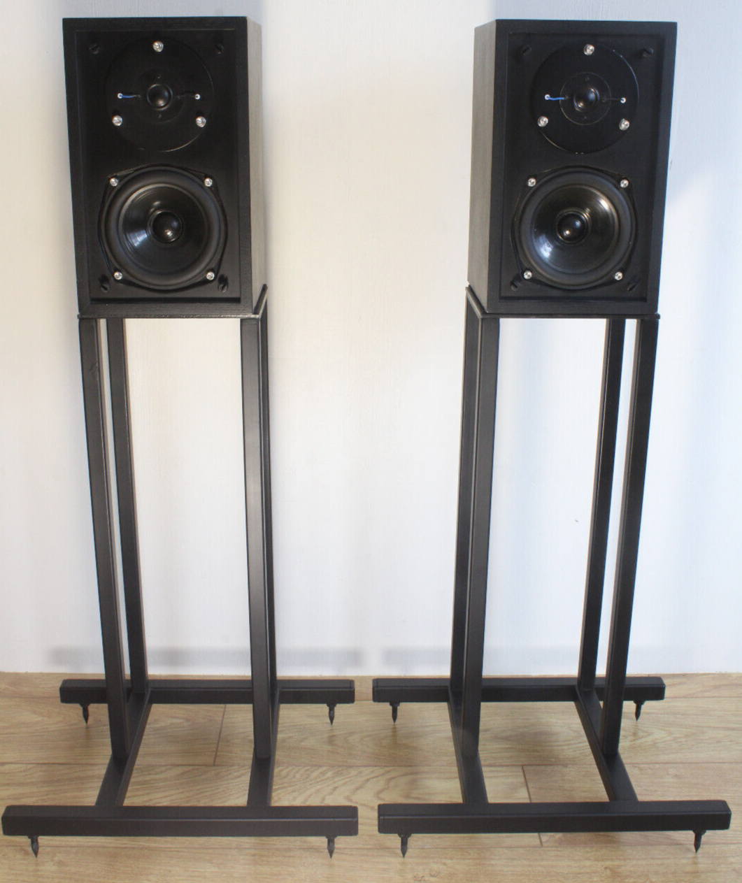 Black frame speaker stands suited to LS3/5a / Linn / EPOS mini monitor