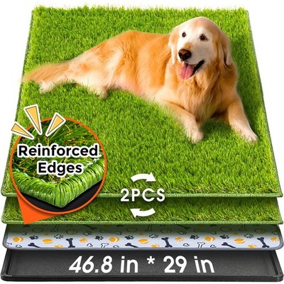 Dog Grass Pad 46.8 x29 Artificial Turf Potty Waterproof Washable Portable Hompet