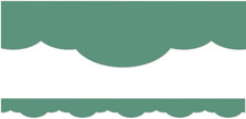 Eucalyptus Green Fancy Scallops Border Trim TCR9136 