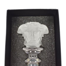 NEW Versace Medusa Logo Clear Crystal Bottle Stopper Rosenthal Germany AUTHENTIC
