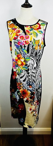 Joseph Ribkoff Floral Bodycon Dress Size AU UK 14 US 12 Sleeveless RRP$279