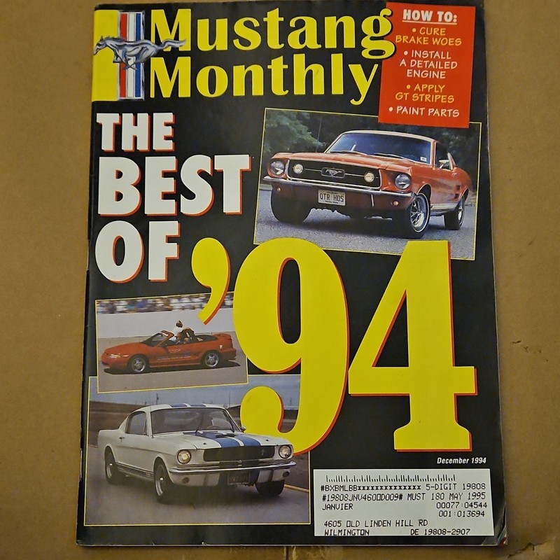 Mustang Monthly December 1994 The Best of '94 Ford Mustang Automobiles English