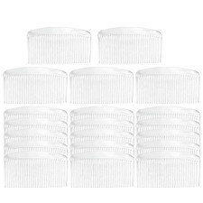 20 Pack Clear White Large Plastic Hair Side Comb With Long Teeth Hairpins Grips