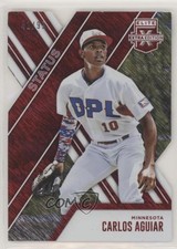 2017 Panini Elite Extra Edition Status Red Die-Cut 41/99 CARLOS AGUIAR #142 0q3