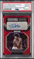 PANINI PRIZM DRAFT PICKS SENSATIONAL SIGNATURE DILLON MITCHELL 110/149 PSA 10