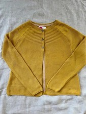 Mini Boden Mustard Yellow Long Sleeve Knit Cardigan Girl  s Size 9-10Y