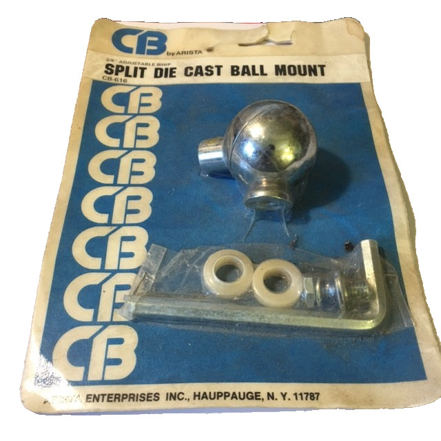 3/8 threaded Adjustable pitch antenna Ball Mount for 2/4ft whips. Available Now for $11.66