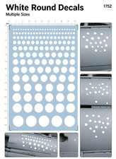 1/24 1/18 1/20 1/12 Round Dot Model Water Slide Decal White Universal All Scale