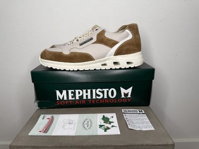 Mephisto Jansen Spice Men's White Leather Sneakers Lace-Up Low Top Size US 11.5