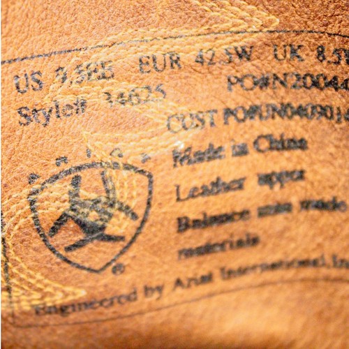 Stivali da cowboy western Ariat Sedona in pelle marrone stile 34624 da uomo US 9,5 EE larghi - Foto 12 di 13