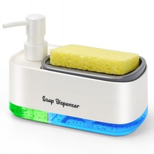 Hand And Dish Soap Dispenser Set For Kitchen Dual Soap Dispenser With Sponge Hol