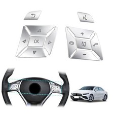 12PCS Steering Wheel Button Trim Stickers for Mercedes Benz  for Model B