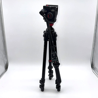 Manfrotto 756B Tripod with 503 Series Fluid Head + 523PRO Telescopic Pan Bar