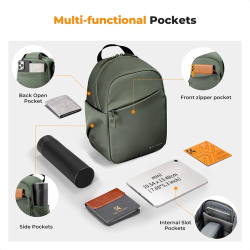 Piccola Borsa per Fotocamera per Fotografo, Borsa a Tracolla per Fotocamera per DSLR/SLR/Mi... - Foto 3 di 7