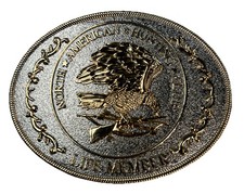 Vintage North American Hunting Club Life Member Gold/Silver Belt Buckle-Eagle
