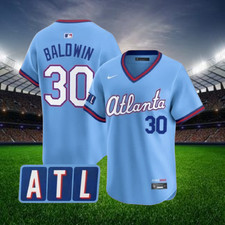 Drake Baldwin 30 Braves Powder Blue 2026 City Connect Stitched Jersey All Sizes