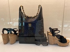 Authentic CHANEL Caviar Hobo Handbag
