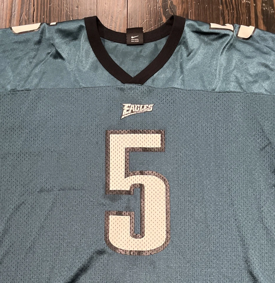 Camiseta masculina vintage Nike Team Philadelphia Eagles Donovan Mcnabb XL náilon verde - Imagem 2 de 4