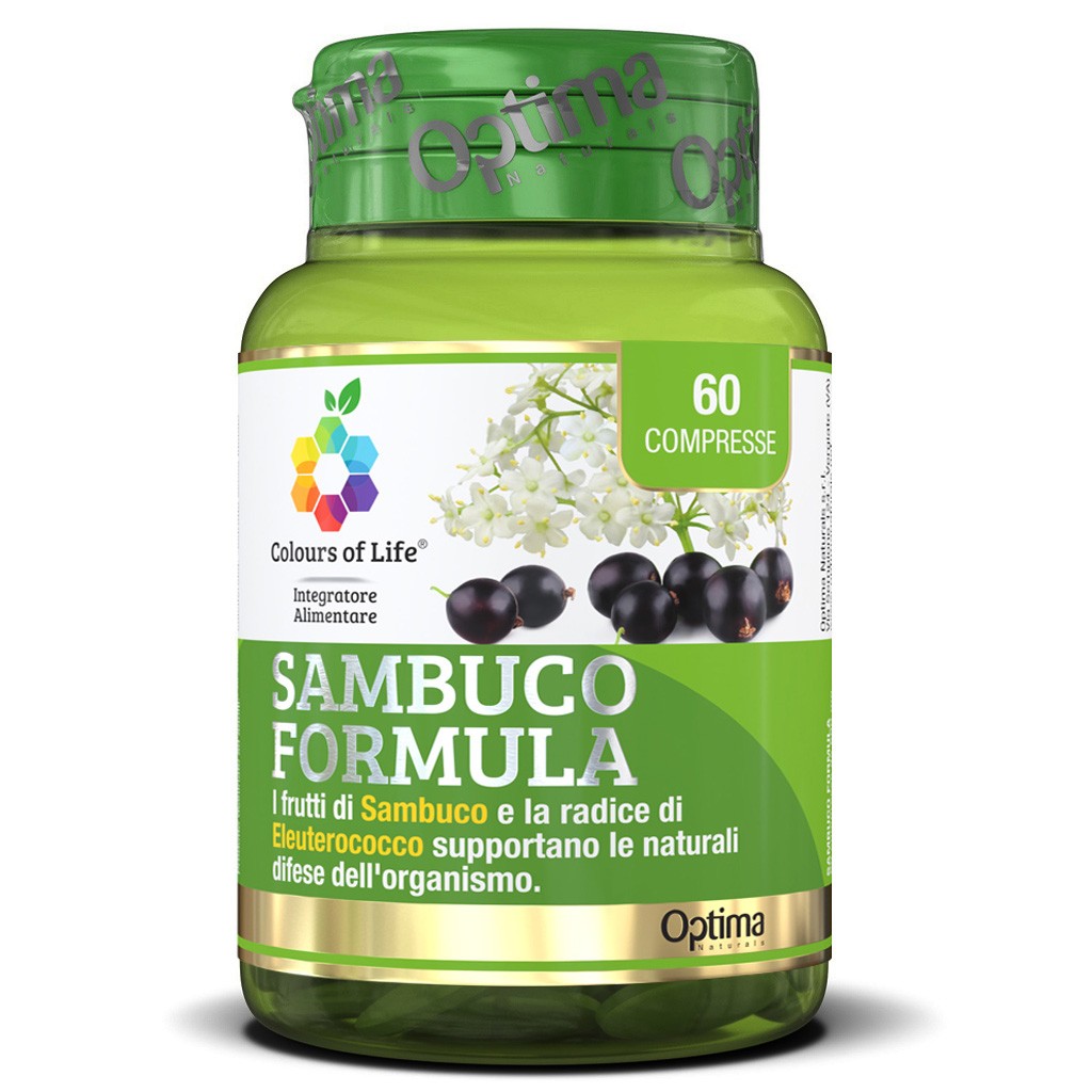 Optima Naturals Sambuco Formula Integratore Difese Organismo 60 Compresse - Immagine 2