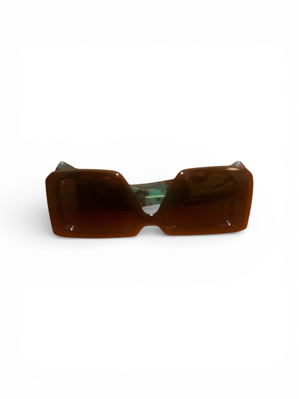 Prada Rectangular Brown Plastic Sunglasses Brown … - image 2