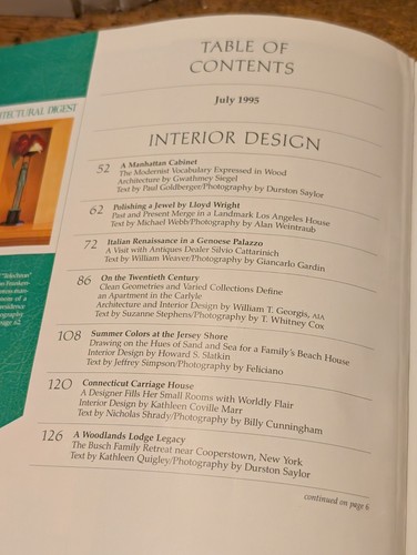 VTG Architectural Digest July 1995 Magazine Versace Art Decorating Advertising - Picture 7 of 16