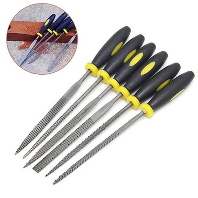 6Pcs 140mm Mini Metal Filing Rasp Needle File Wood Tools Hand Woodworking