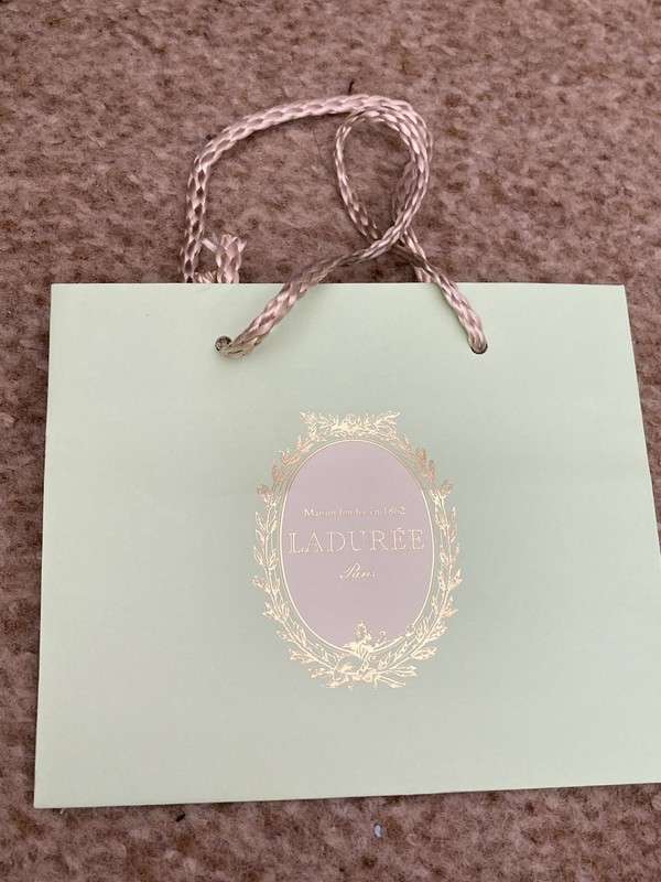 authentic Ladurée Paris mint green paper shopping bag