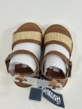 OshKosh B'gosh Toddler Girls Wedge Sandals, Beige/Tan, Size 5 NEW