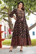 Indian Party Wear Ethnic Flared Kurta Set Designer Bollywood Top Tunic Kurti Set