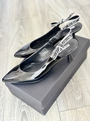 Karl Lagerfeld High Heels Sling Pumps Schwarz Größe 38 - Neu  
