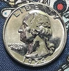 1954 Proof Washington Quarter 90% Silver Beautiful Coin Free S&H