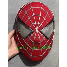 US  Red Handmade Spiderman Tobey Maguire Hood Mask 3D Headwear Xmas Gift 1  1