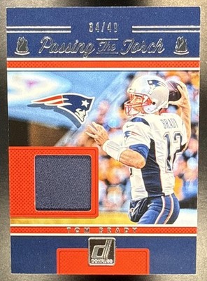 2017 PANINI DONRUSS TOM BRADY GAROPPOLO #20 PASSING THE TORCH JERSEYS /49 PATCH