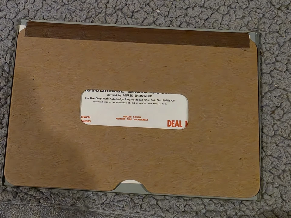 Vintage Auto Bridge Play-Yourself Bridge Game PGB Beginners Set Box Manual 1959 - Image 4 of 4