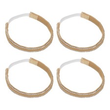 2 Pair Rhinestone High Heels Shoe Straps, Anti-Loose Shoe Straps, Apricot